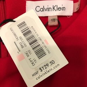Calvin Klein fitted red dress